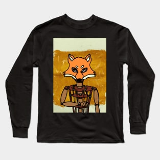 Immerse in Artistry: NFT Character - PuppetMask Expressionist by Leonardo da Vinci on TeePublic Long Sleeve T-Shirt